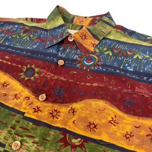 The Territory Ahead Mens XLT Sun Print Shirt Southwestern Resortwear Retro